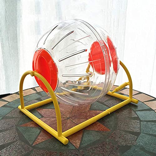 Hamster Ball 6 inch Pink Hamster Exercise Ball with Stand Rat Running Ball for Dwarf Hamster Small Pet Toys Fitness Wheels Cage Accessories (L, Pink E) - Thumbnail 6
