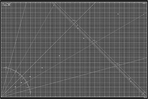 Elan Base de Corte 200x100 CM Autocicatrizante Negro, Tabla de Corte, Tabla Cortar Costura, Base de Corte, Protector Mesa Manualidades de 5 Capas