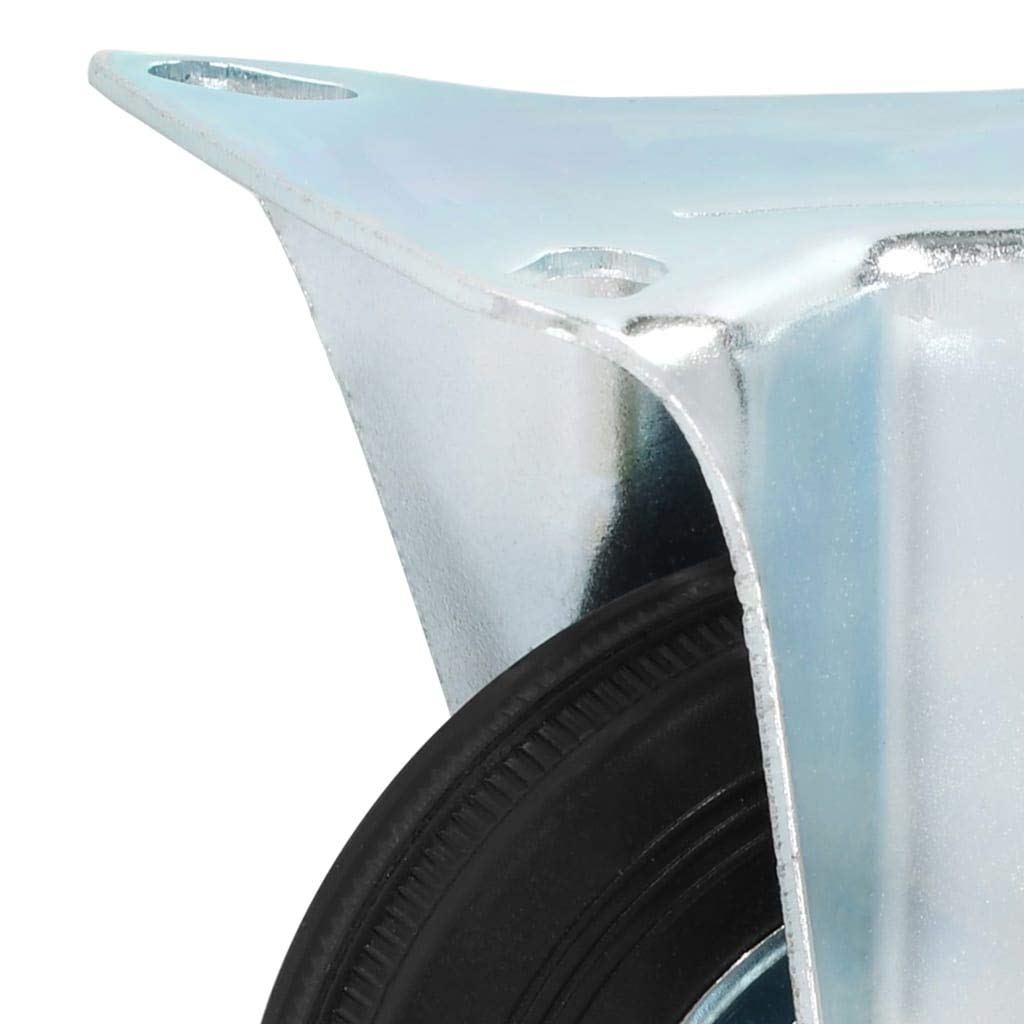 vidaXL 16x Bockrollen Transportrollen Möbelrollen Schwerlastrollen Laufrollen Rollen Möbelrolle Bockrolle Laufrolle Industrierolle 100mm Gummi Eisen