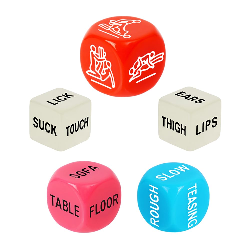 Romantic Naughty Dice Set for Adults Games, Date Night Dice Couples Gift, Fun Night Dating Games for Adult, Love Dice, Valentines Day Gifts for Her Him Men Women Anniversary Couples 14YT18