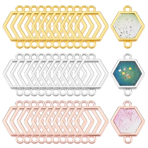 Breloques hexagonales creuses pour fabriquer des cadeaux de bijoux faits main