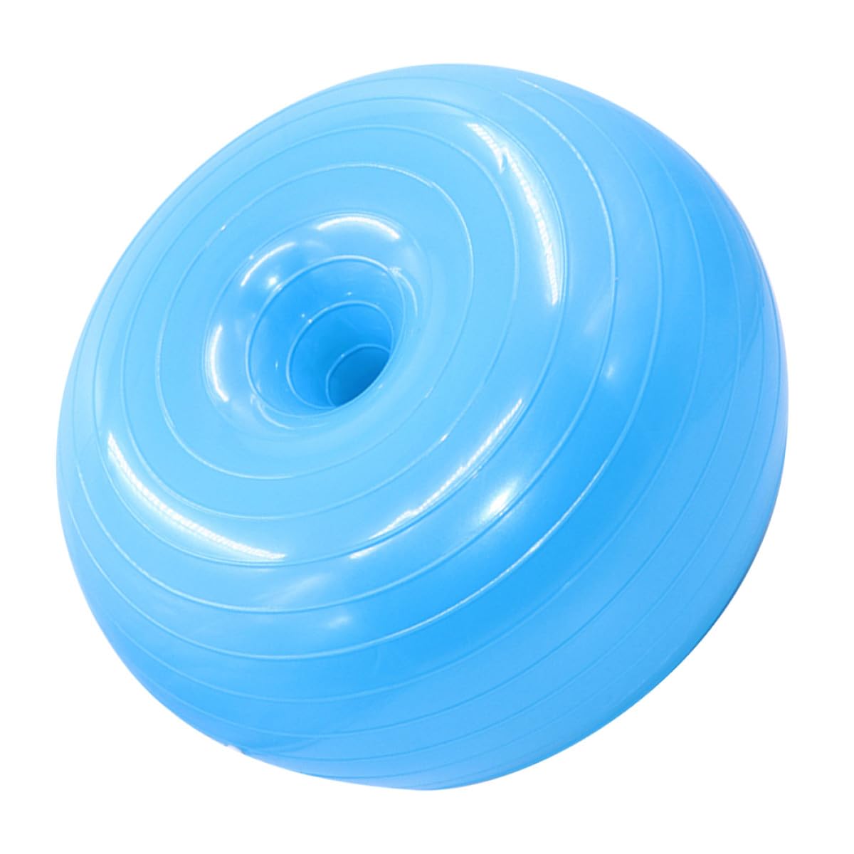 Homoyoyo Donut Ball Yoga Hilfsball aus PVC mit Luftpumpe, Blau | Anti Rutsch Oberfläche, Explosionsgeschütztes Design, für Yoga und Stretching