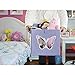 homyfort 12x12 Cube Storage Bins for kids - Foldable Fabric Organizers with Clear View Window, Vibrant Butterfly Print for Toys, Bedroom & Pantry Closet Organization Set of 4
