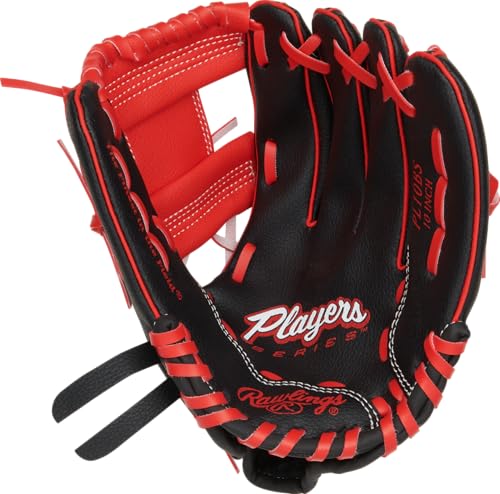 Rawlings | Players Series Youth 10-INCH Baseball Glove | LHT | Black/Red by Rawlings - Image 3