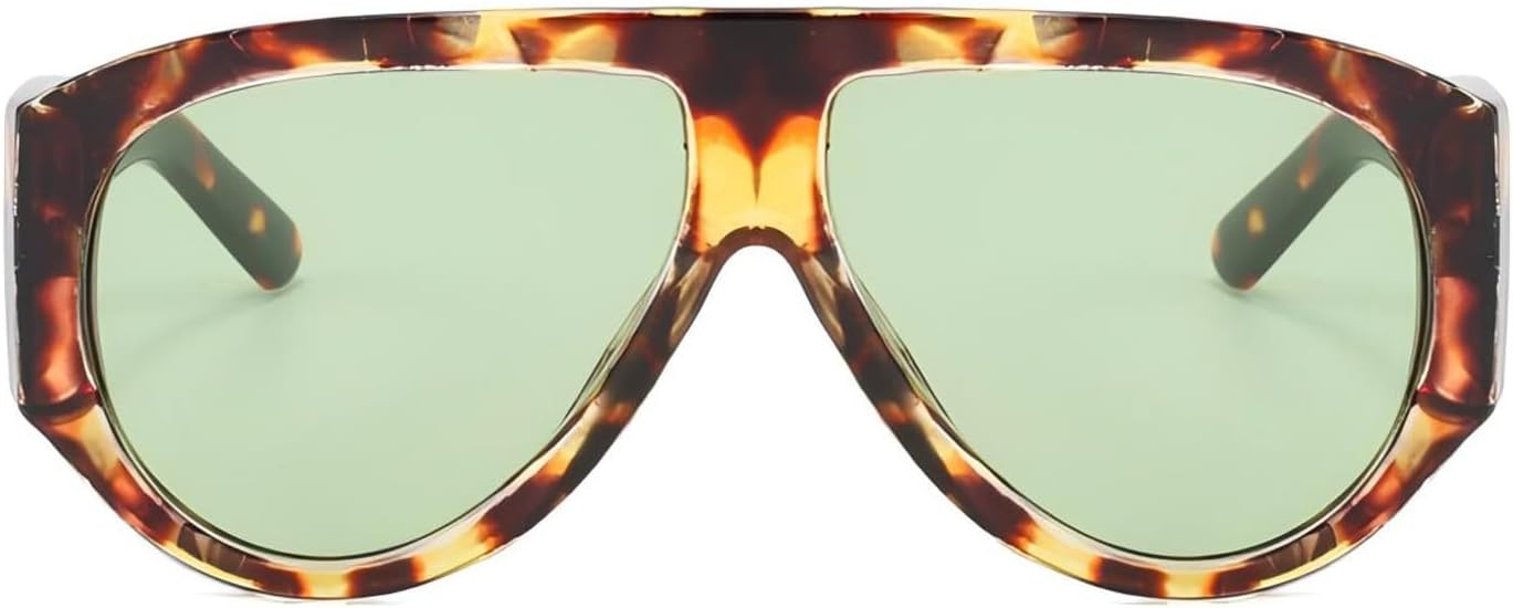 OSAGAMA Trendy Retro Oversized Aviator Sunglasses for Women Men 70s Luxury Designer Thick Classic Sun Glasses - Image 2