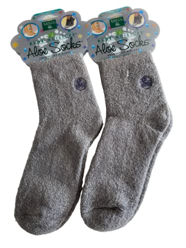 Earth Therapeutics Socks Aloe Infused Grey Pair2