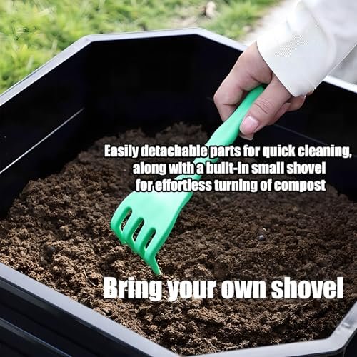Kit de compostaje de gusanos – Contenedor de abono de jardín con bandejas extraíbles, ventilación de malla y grifo de base para un reciclaje eficiente de residuos al aire libre