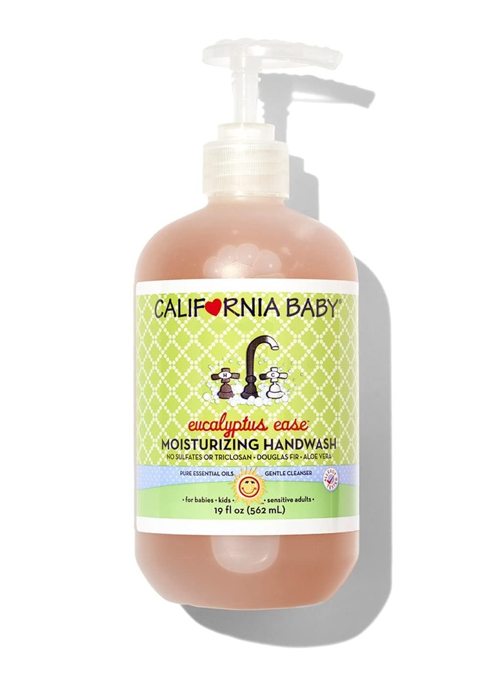 California Baby Moisturizing Handwash - Light Scent from Lavender and Clary Sage Essential Oils, Non-Drying Cleansers, Everyday Use for Sensitive Skin and Eczema, 100% Plant-Based - USDA Certified, Calendula 19oz : Baby