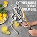 Manual Juicer, Sopito Effortless Citrus Press for Women & Seniors Use, Heavy Duty Juicer Hand Stainless Steel Squeezer for Orange Lemon Grapefruit, Easy to Clean