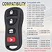 Vurkcy Keyless Entry Remote Control Car Key Fob Compatible with Infiniti EX35 FX35 FX45 I35 G35 QX56, Nissan Altima Armada Maxima Quest Sentra 350Z, Replacement for KBRASTU15 (Pack of 2)