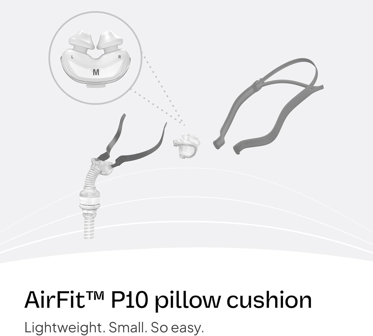 ResMed AirFit P10 and AirFit P10 for Her CPAP Mask Pillows MEDIUM