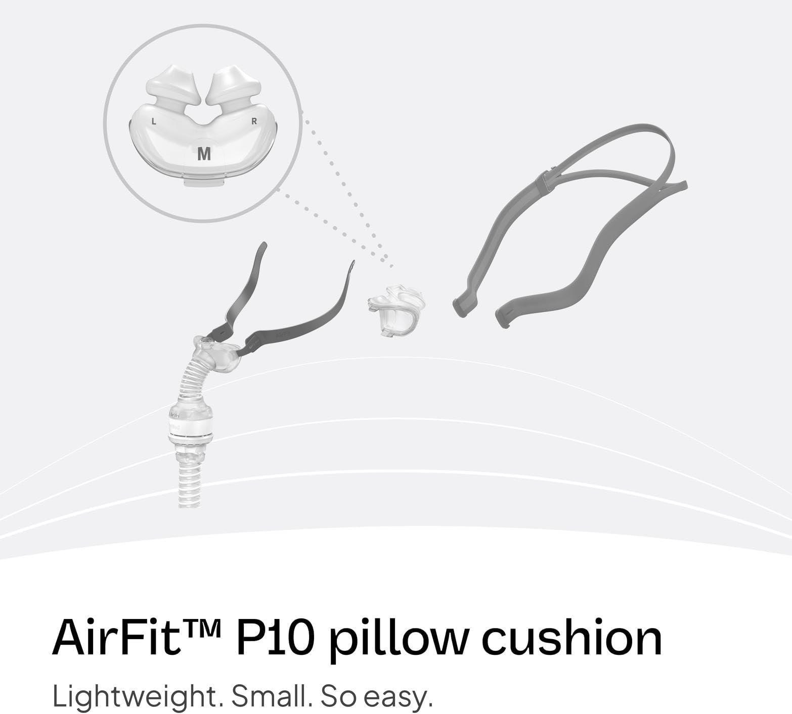 ResMed AirFit P10 and AirFit P10 for Her CPAP Mask Pillows MEDIUM