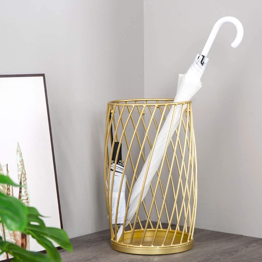 Porte-parapluie en métal noir Slish porte-canne et support de rangement pour couloir