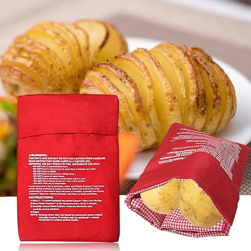 Generisch Lot de 2 sacs à pommes de terre réutilisables en silicone avec autocollant, construction robuste, idéal pour les pommes de terre et les légumes