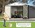 Greesum Outdoor Storage Shed 10 x 10 ft. Utility Tool Shed Metal Storage Garden Shed with Door & Lock for Patio Storage, Gray