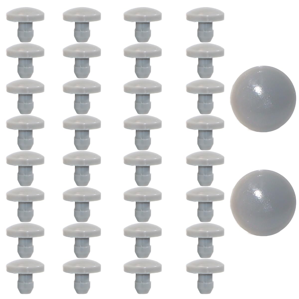 30 PCS Snap on Silikonstopfen, Durchmesser 7,8mm Silikonabdeckkappen Für Öffnung 3mm Bohrlöcher