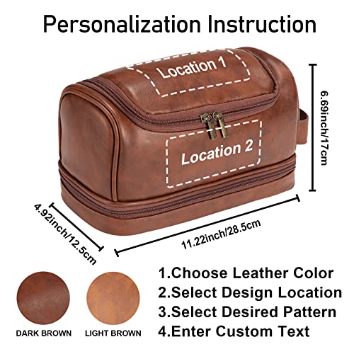 Personalized Toiletry Bag For Men, Husband, Boyfriend, Dad Large Capacity Leather Travel Dopp Kit Handcrafted Custom Name Unique Gift For Birthday| Fathers Day| Anniversary| Wedding Groomsmen Gifts 5 Personalized Toiletry Bag For Men, Husband, Boyfriend, Dad Large Capacity Leather Travel Dopp Kit Handcrafted Custom Name Unique Gift For Birthday| Fathers Day| Anniversary| Wedding Groomsmen Gifts