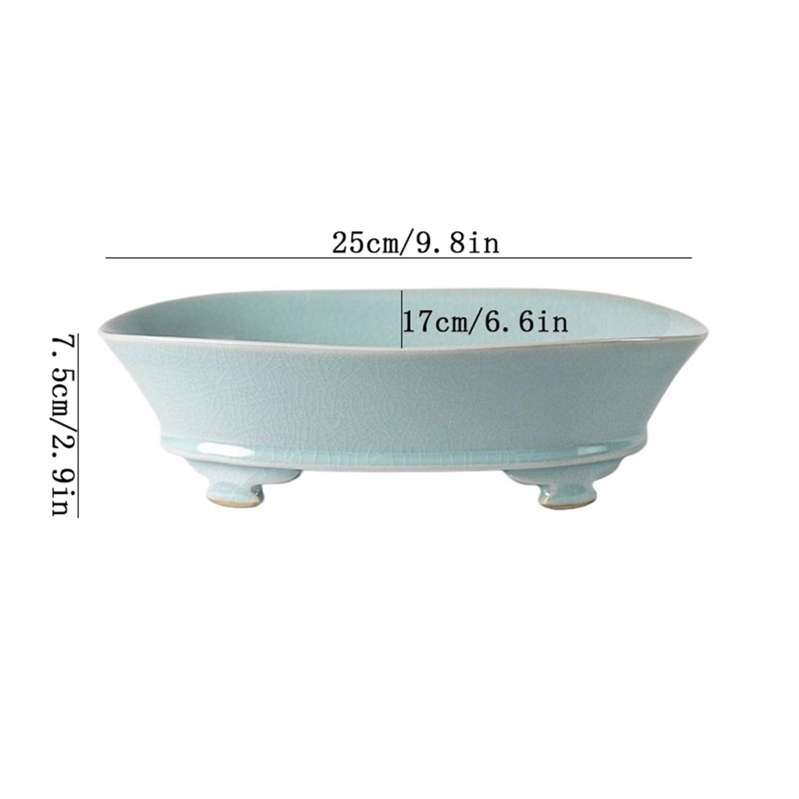 Platillo para Plantas Plato Decorativo Chino de imitación con Motivos Florales Antiguos, Ideal for jardinería doméstica. Bandeja Goteo for Plantas cerámica