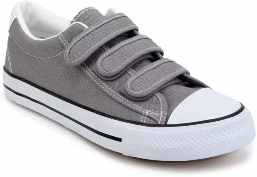 Image of Men Canvas Running Walking Casual Hook and Loop Tape Sneakers Shoes