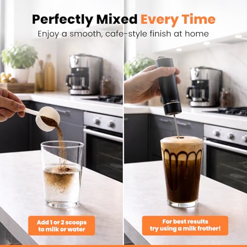 Image of Protein Coffee Mocha with Collagen: Zero Added Sugar, 100% Natural Dairy-Free 10G Protein Instant Blend with Real Cocoa, High CGA Coffee, 100mg Caffeine, Collagen Peptides, 15 Servings