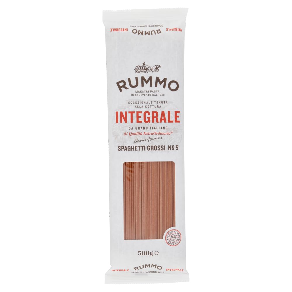 24er-Pack Rummo Pasta Integrale Spaghetti Grossi N°5,Vollkornnudeln Nudeln Vollkorn Italienische Pasta 500g