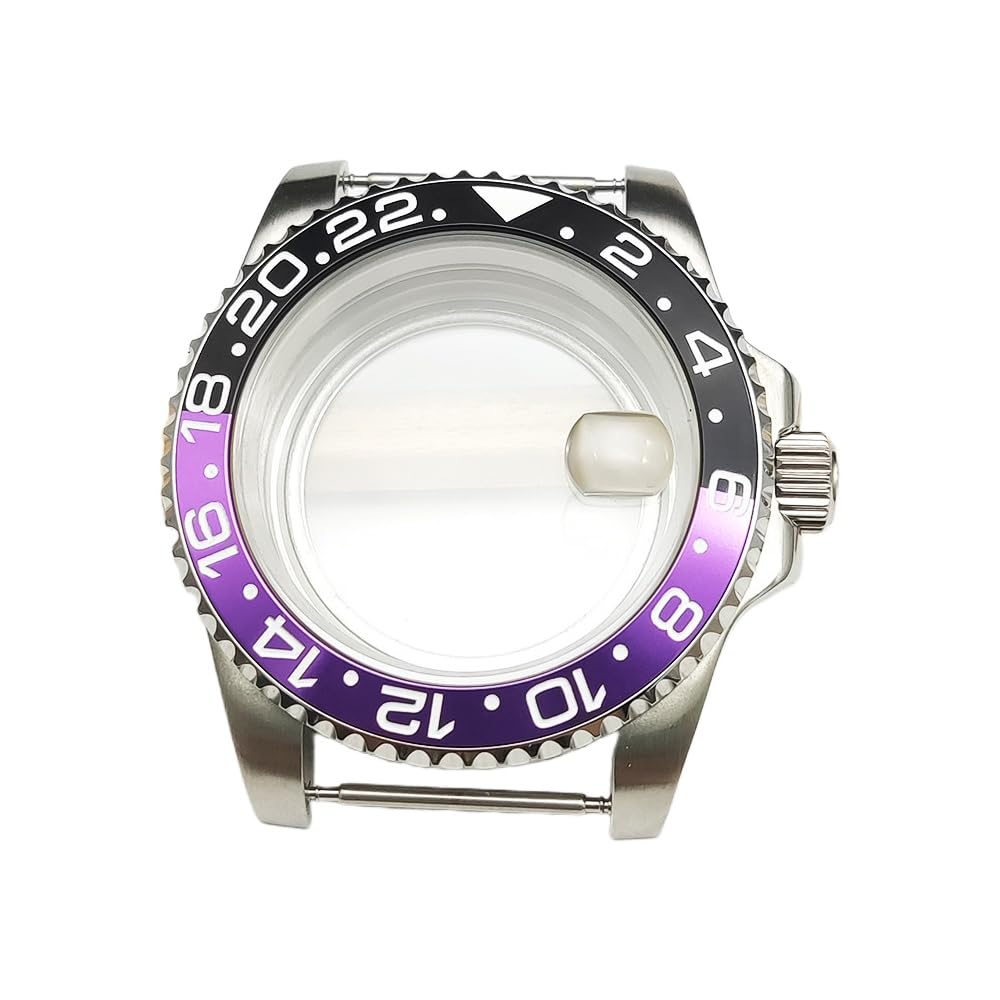 40mm Ersatz Uhrengehäuse Kit, für NH34 NH35 Werk, Glasboden 20mm Bandanstoß Modifizierung Uhrengehäuse für Rolex GMT-Master II