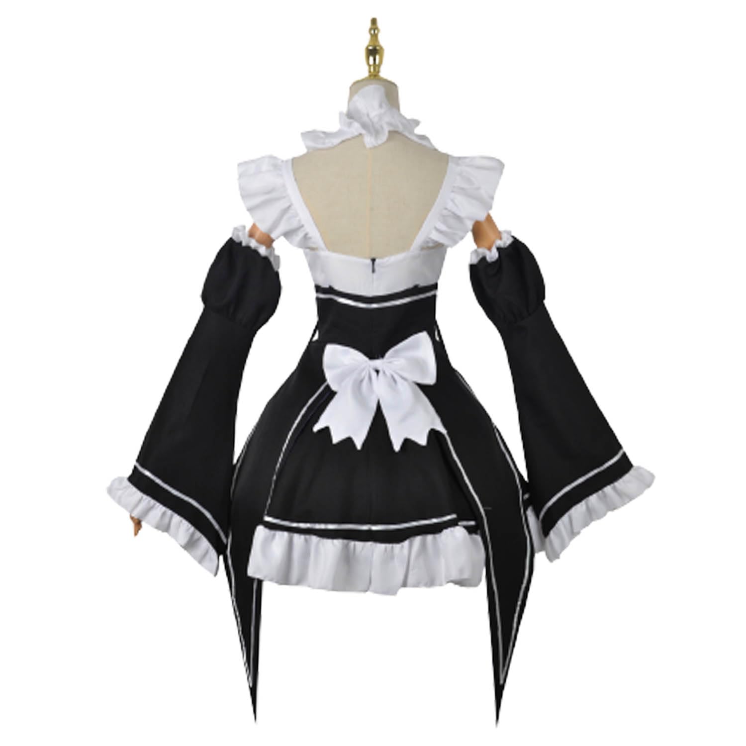 Anime Rem Ram Cosplay Costume Vestito Re Life In A Different World From Zero Gioco di Ruolo Uniforme Set Completo Halloween Carnevale Dress Up Suit con Parrucca per Donne