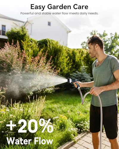 AYURA Retractable Garden Hose Reel 100 ft x 1/2 inch with Pro Metal Shaft, Heavy Duty Automatic Garden Hose Reels with Kink-Free Rewind and Lock at Any Length, Wall Mount Water Hose Reel for Outside - Image 4