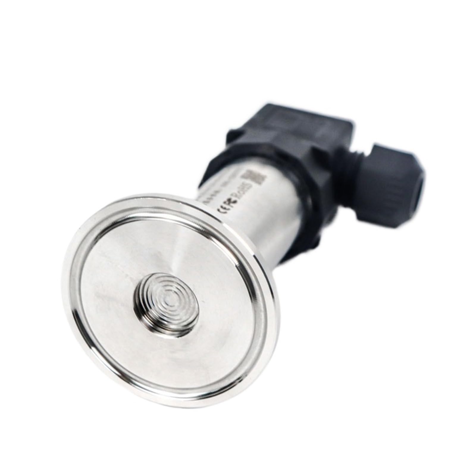 MXXDMOPD Diaphragm Pressure Transmitter 50.5mm Chuck Quick-Loading Clamp Type Flat Film Sensor -0.1-0MPa(Rs485 Out,0-0.3Mpa)