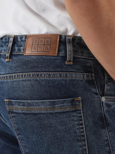Image of Urbano Fashion Men's Slim Fit Washed Denim Jeans Stretchable