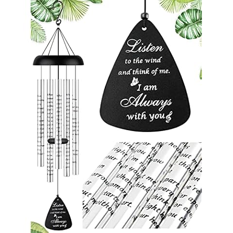 32'' Wind Chimes for Outside - Memorial Wind Chimes for Loss of Mother, Father or Loved One - Bereavement and Condolence Gift Cover
