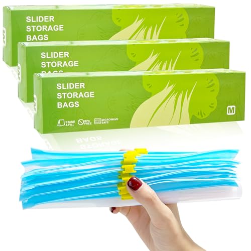 VAKOWOO 60 Stück Gefrierbeutel, 1 l zipper beutel, Gefrierbeutel mit Reißverschluss, Wiederverwendbar mit Erweiterbarer Boden, Frischhaltebeutel für Obst, Gemüse, Fleisch, Getreide