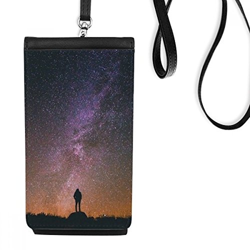 Pochette téléphone voie lactée en similicuir pour festival et sortie