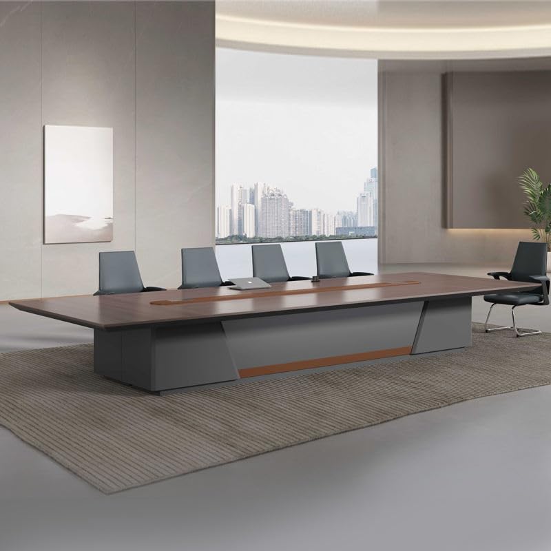 Image of Conference and Meeting Table for Office Furniture, Modern Boardroom Table, Executive Meeting Desk for Conference Room (MCT-118 MDFL L8W4)