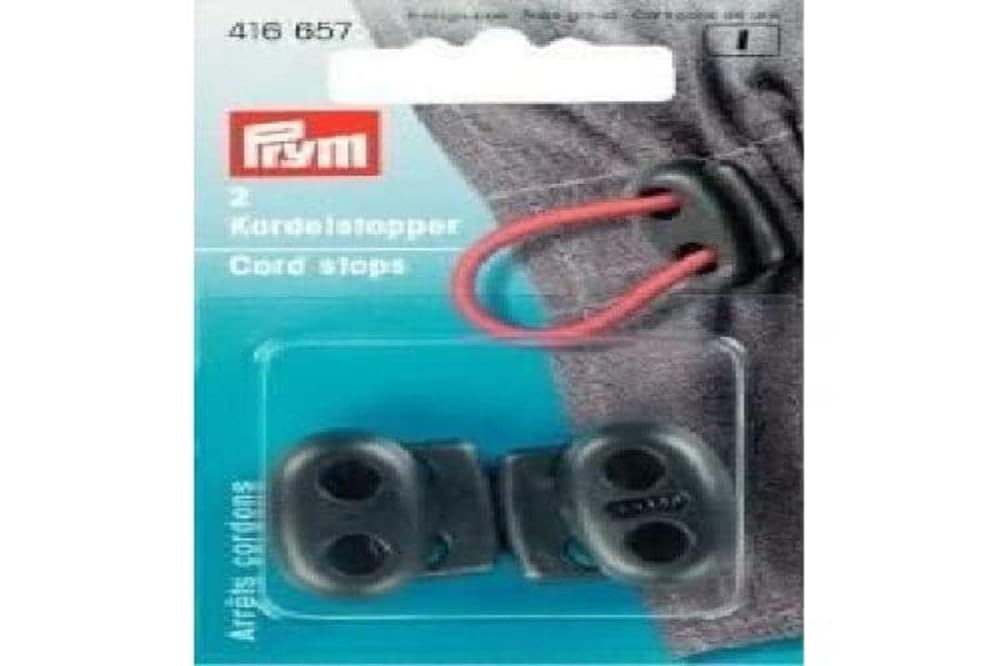 Prym Cord Stopper, Black, Oval, Schwarz, 2 Stück