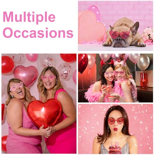 Image of Heart Sunglasses 12 /18 /24 Pcs Heart Shaped Glasses for Women Cute Funny Party Glasses Party Favors Accessories