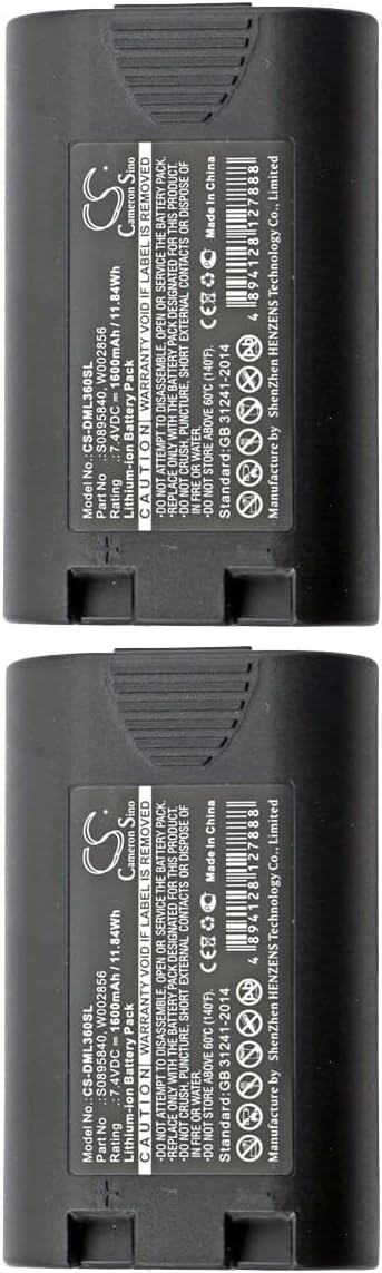 Replacement Battery foor D-YMO R5200 LM360D LM420P R Hino LM 360D R Hino 420P LabelManager 360D R Hino 5200 R Hino 4200 LabelManager 420P (2PCS)