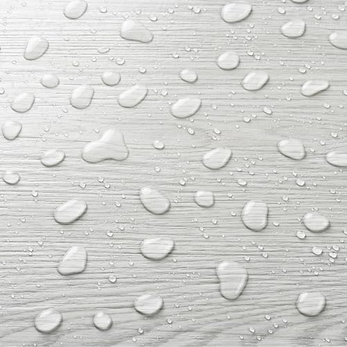 Livelynine PVC Bodenbelag Selbstklebend Holzoptik Weiß Vinylboden Selbstklebend Fliesenoptik 30x30CM 32-Fliesen Selbstklebende Fliesen Boden Küche Klebefliesen Boden Badezimmer Hell Laminatboden Flur