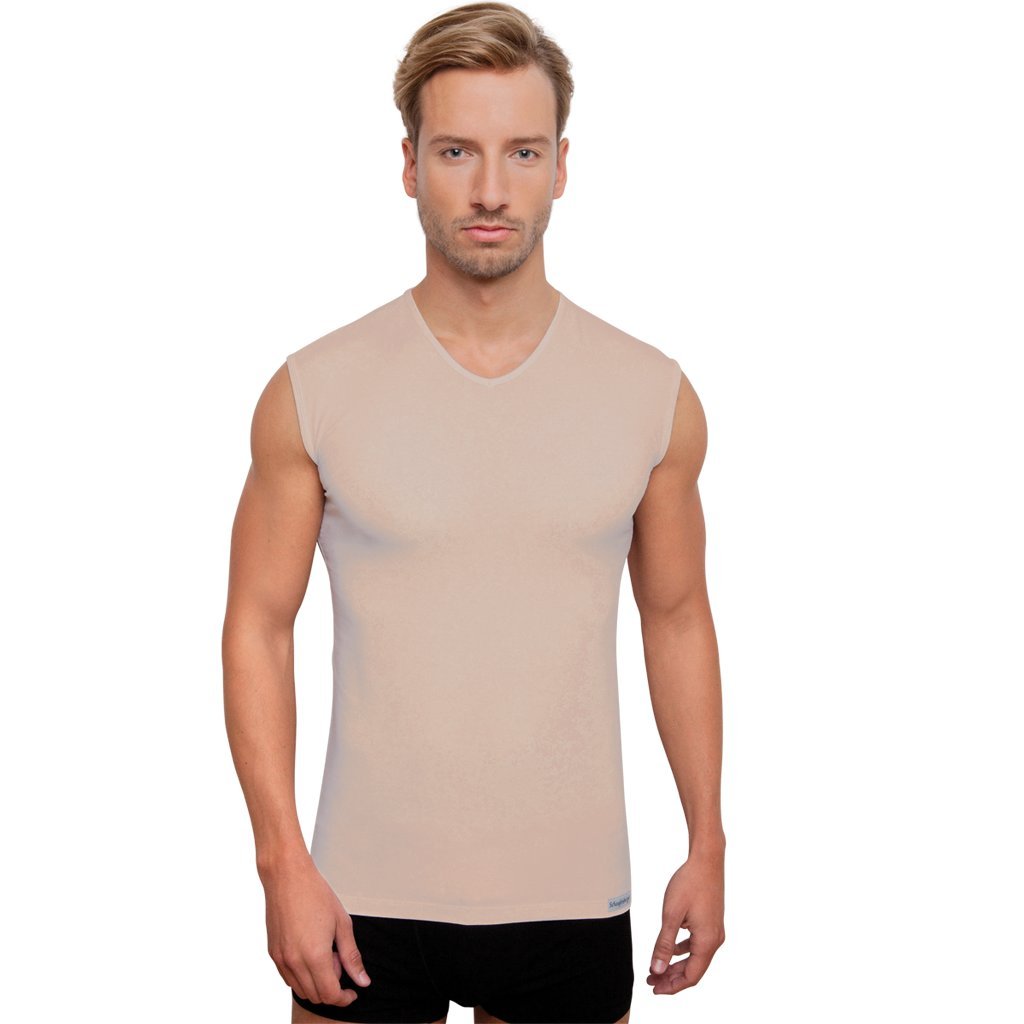 Schaufenberger Maillot de corps invisible sans manches, couleur chair, col en V, chair, XL