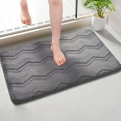 Lista de Tapetes para baños. 46 Voofly - Tapete de baño de espuma viscoelástica, absorbente de agua, antideslizante, lavable a máquina, alfombras de baño gruesas de felpa para piso de baño, tina y ducha, 24...