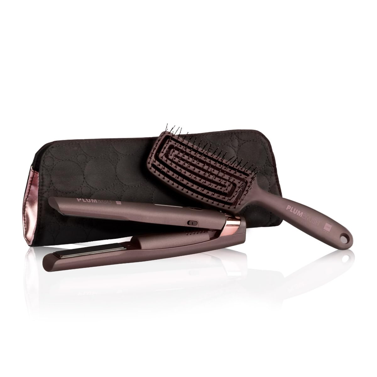 Kit de viaje alisador de pelo y cepillo Plum and Go