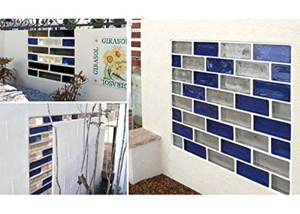 Amazon.co.jp: ガラスブロック ガラスレンガ 屋外壁 間仕切壁