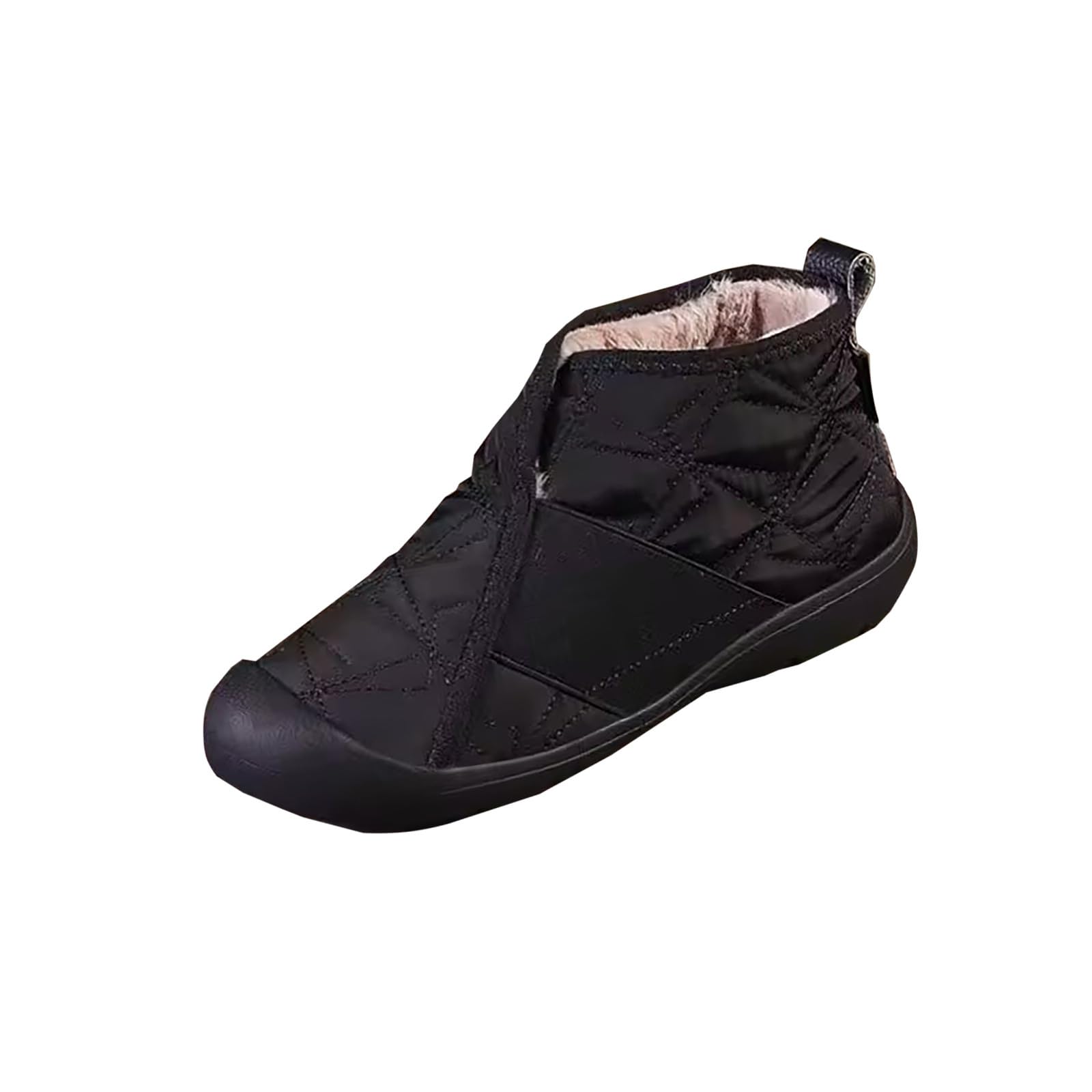 Womens Fleece-Lined Winter Boots with Thick Sole Waterproof Snow Boots for Cold Weather Slip-Resistant Casual Boots