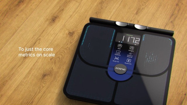 Image of RENPHO MorphoScan Lite Body Composition Scale with Handle, Clear Display | Smart Scale with BMI, Body Fat, Muscle Mass, 8-Electrode Scale with Health App, 50+ Metrics, Digital Bathroom Scale, Home Use