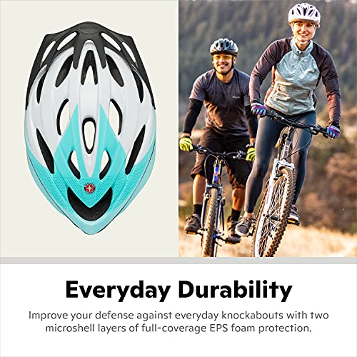 Schwinn Thrasher Adult Bike Helmet, Dial Fit Adjustment, Lightweight Microshell, Suggested Fit 58-62Cm Non-Lighted, Teal #TOP4