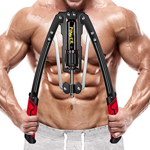 Vivitory Adjustable Hydraulic Power Twister Arm Forearm Exerciser 22-440Lbs Home Chest Expander For Arm, Biceps, Abdomen, Shoulder And Chest Muscle Strength Training (Red) #TOP25