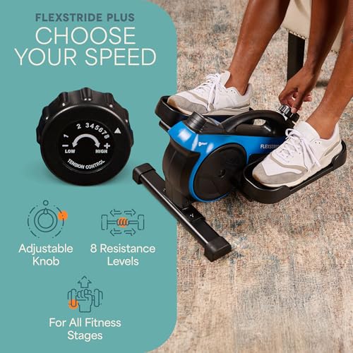 Image of Lifepro Portable Under Desk Elliptical Exercise Machine - Manual Pedal Exerciser for Home Workouts, Muscle Toning, Energy Boost - Mini Foot & Leg Exerciser with Fitness App