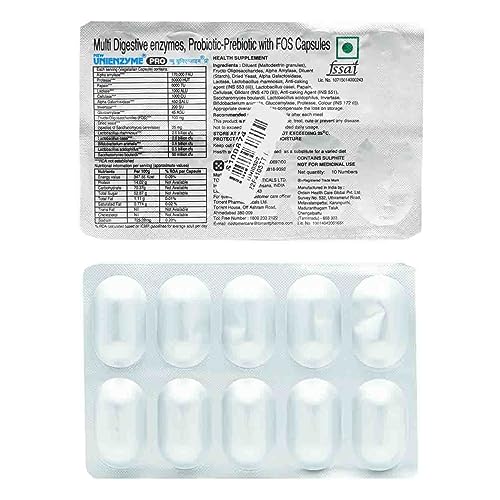 Image of Unienzyme Pro - Strip of 10 Capsules