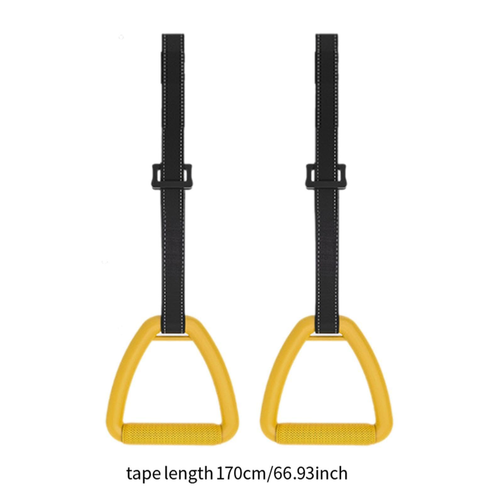 Yiju 2X Gymnastics Rings Exercise Rings for Boys Girls Pull up Rings with Straps for Sports Physical Training Fitness Equipment