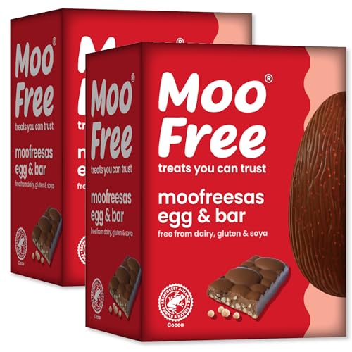 2 x Moo Free Moofreesas Easter Egg & Bar | Dairy Free & Vegan (135g)